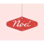 Noel のクリスマスの正方形の飾りのベクトル描画