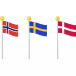 Scandinavische vlaggen