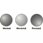 灰色の web ボタン テンプレート ベクトル描画