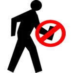 No smartphone walking