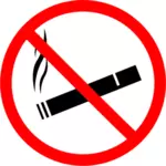Vector afbeelding van geen rookvrije teken label