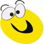 Żółty kreskówka smiley wektor clipart