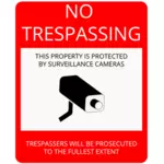 No trespassing sign vector illustration