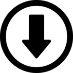 Vektorový obrázek kulaté tlusté černé stáhnout ikony