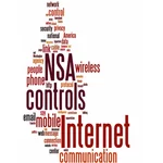 NSA denetimi Internet iletişim illüstrasyon