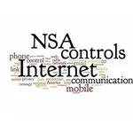 NSA controlla illustrazione vettoriale di Internet