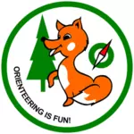 Image du logo vector course d'orientation