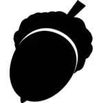 Image vectorielle silhouette d'écrou de chêne
