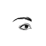 Mata perempuan grayscale gambar