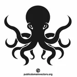 Het silhouet van het zeedier van de octopus