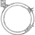 Liché kruh rám vektorové kreslení