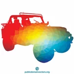 Off-road vehicle color silhouette
