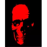 Vector de la imagen de cráneo rojo