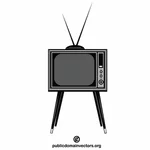 Gammal TV med antenn