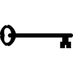 Grafica vettoriale silhouette di una vecchia chiave