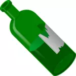 Grüne offene Flasche Vektor-illustration