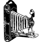 Vector image of pre 50s camera