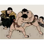 Vintage Sumo wrestlers