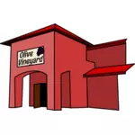 Vector image of entrance to the restaurantt