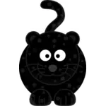 Zwarte kat vector tekening