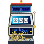 Illustrazione vettoriale di jackpot slot machine
