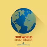 World globe design element