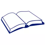 Line art vector image of book