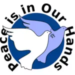 Peace is in our hands sign vector image