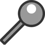 Grayscale search icon vector clip art