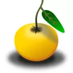 Clipart vectorial de naranja madura en color