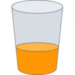 Vector drawing of glass of juice