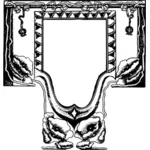 Organische Decoratief frame vectorafbeeldingen