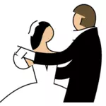 Immagine vettoriale ballo di coppia