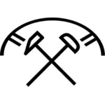 Image clipart vectoriel du symbole de carte géologique d'affleurement