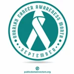 Ovarian cancer ribbon sticker