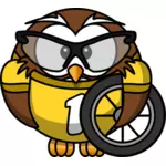猫头鹰骑自行车的人