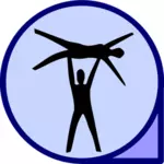 Vector image of acrobatics icon