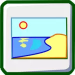 Aurinkoinen rantavektori ClipArt