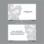 Business card with paisley decoration