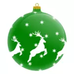 Immagine vettoriale ornamento di Natale verde