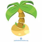 Arte do clipe de desenho animado palm tree