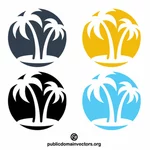 Diseño del logotipo de la palmera