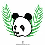 Panda a bambus lieaves