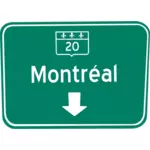 モントリオールの車線の交通標識