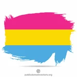 Pansexual flag paint stroke