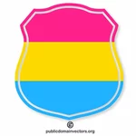 صورة ظلية لدرع العلم الـPansexual