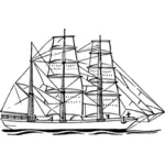 Bark ship vector image