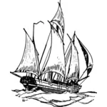 Immagine vettoriale di trabaccolo nave