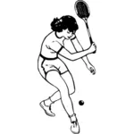 Vector image of tennis player