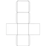 Papieren kubus model